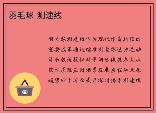 羽毛球 测速线