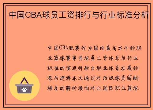 中国CBA球员工资排行与行业标准分析